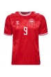Danmark Rasmus Hojlund #9 Fotballdrakt Hjemme Klær EM 2024 Korte ermer